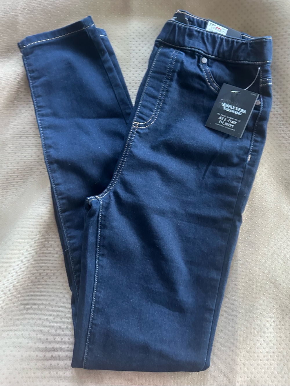 Simply Vera Vera Wang ultra high rise slim shaping Leggings in Navy Blue Small